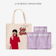 [HB GIFT] Combo Túi vải Lixibox và 3 mặt nạ dưỡng da Lixibox - Acai Berry (23gr/mặt nạ)